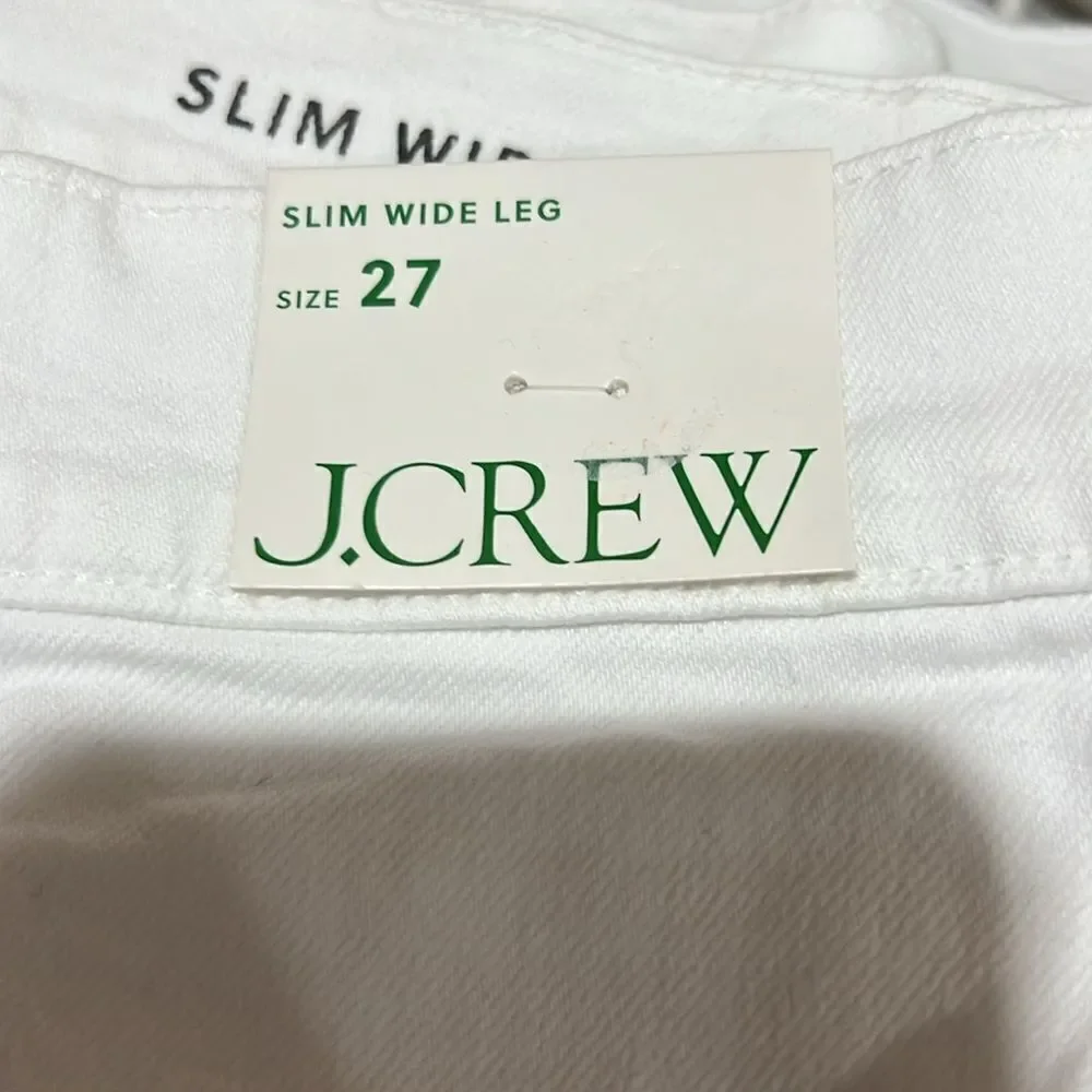 J. Crew BP461 Slim wide-leg jean in white wash NWT